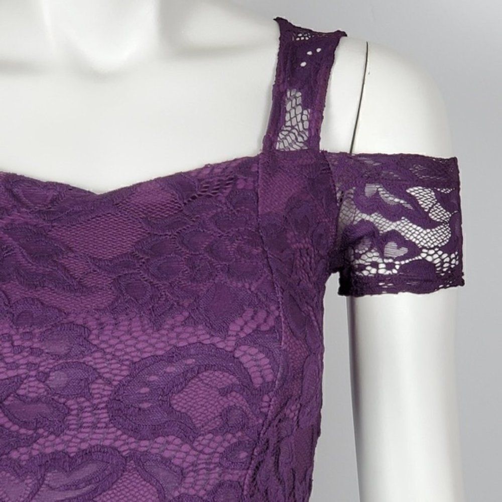 NWT. Short Sleeve Strapped Purple Laced dress Whimsigoth - Picture 2 of 4